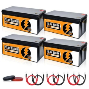 Batería Eco Worthy de 12V 280Ah con BMS