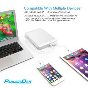 PowerOak - Power bank MacBook PowerOak K3 133 Wh / 36.000 mAh - Power bank - K3