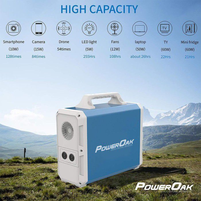 PowerOak - Générateur solaire PowerOak PS8 EB150 1.500Wh AC/DC - Batteries externes - PS8