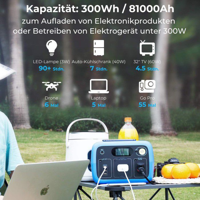 PowerOak - PowerOak Bluetti PS2 / AC30 96000mAh / 300Wh LiFePo4 solar generator - Powerbanks - PS2