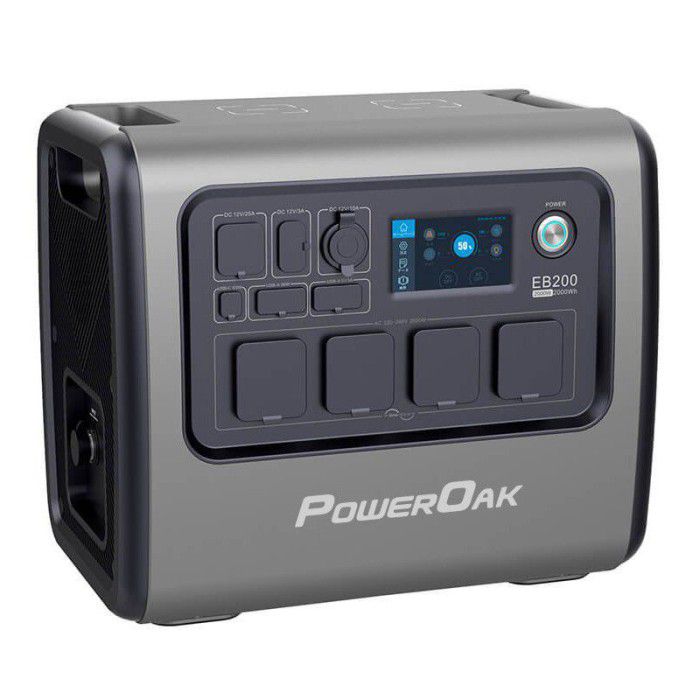 Power Oak. PowerOak Bluetti Generatore solare PS2020 EB200 2000Wh AC DC - PS2020