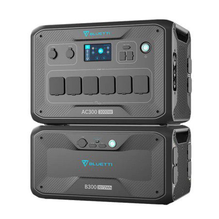 PowerOak Bluetti AC300+B300 home battery storage